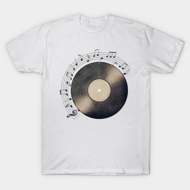 Vinyl - Music Collection T-Shirt by GosiaOwczarz